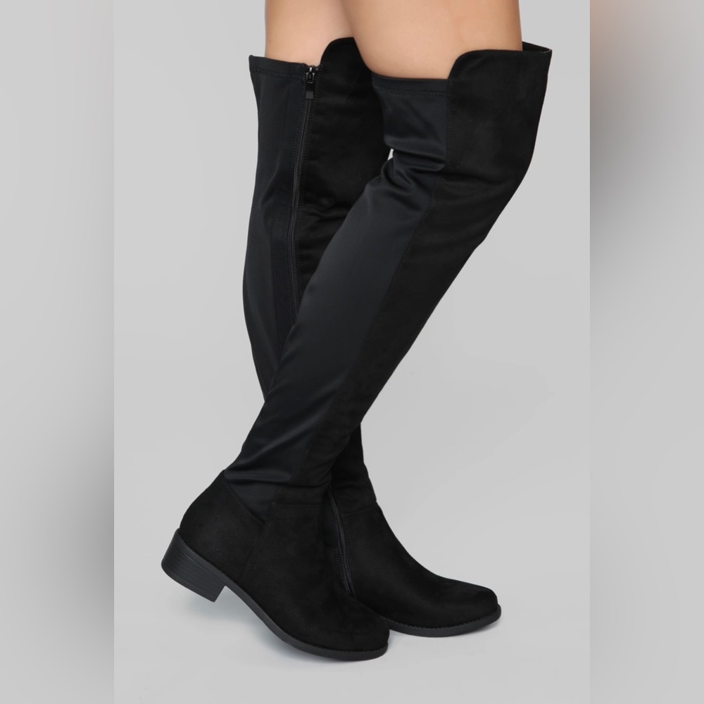 Black over the knee boots
